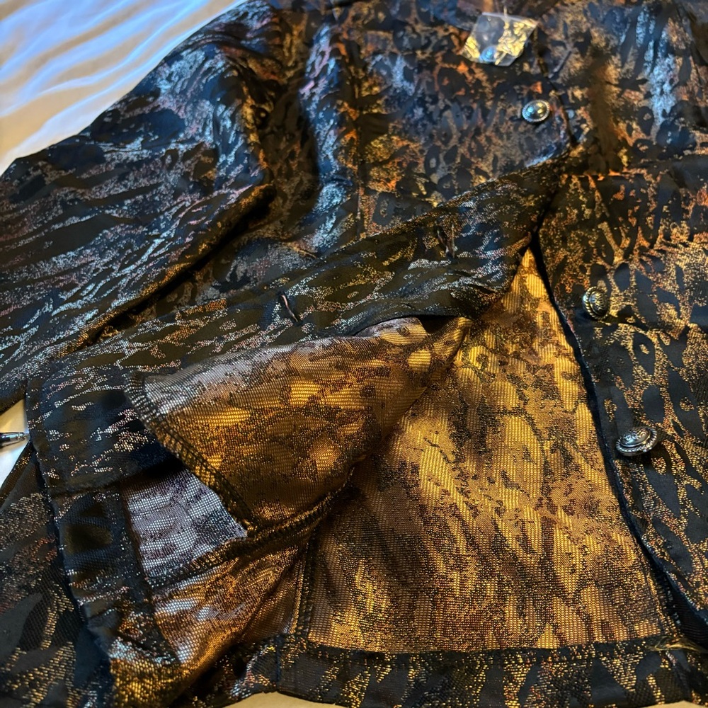 Tudor Court NWOT Jacquard Animal Print Tapestry Lightweight Jacket Size Large - Picture 7 of 8